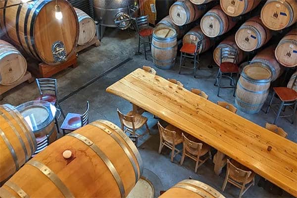 North Shore Winery Barrel Room